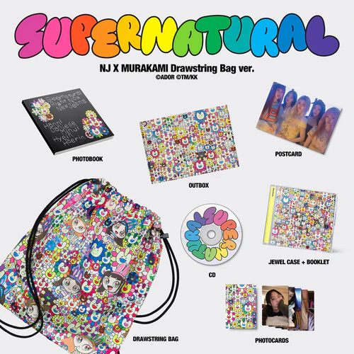 Newjeans: NewJeans 'Supernatural' NJ X MURAKAMI (Drawstring Bag ver.)
