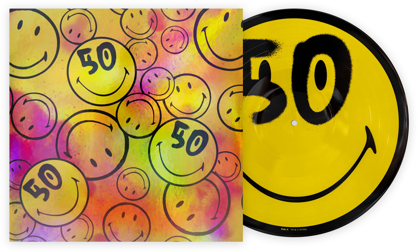 12on12 Smiley庐 50th Anniversary Picture Disc + Slipmat