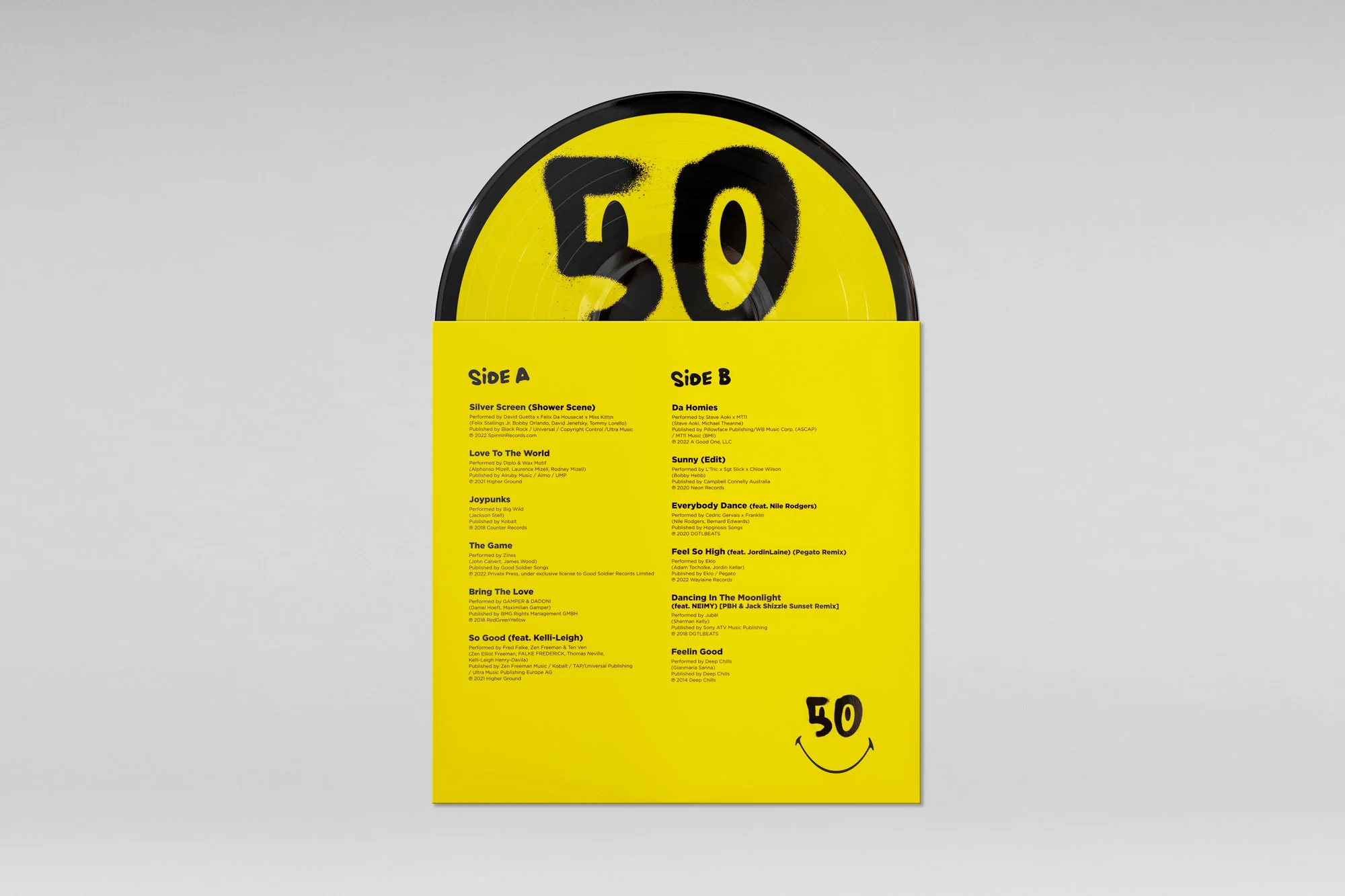 12on12 Smiley庐 50th Anniversary Picture Disc + Slipmat