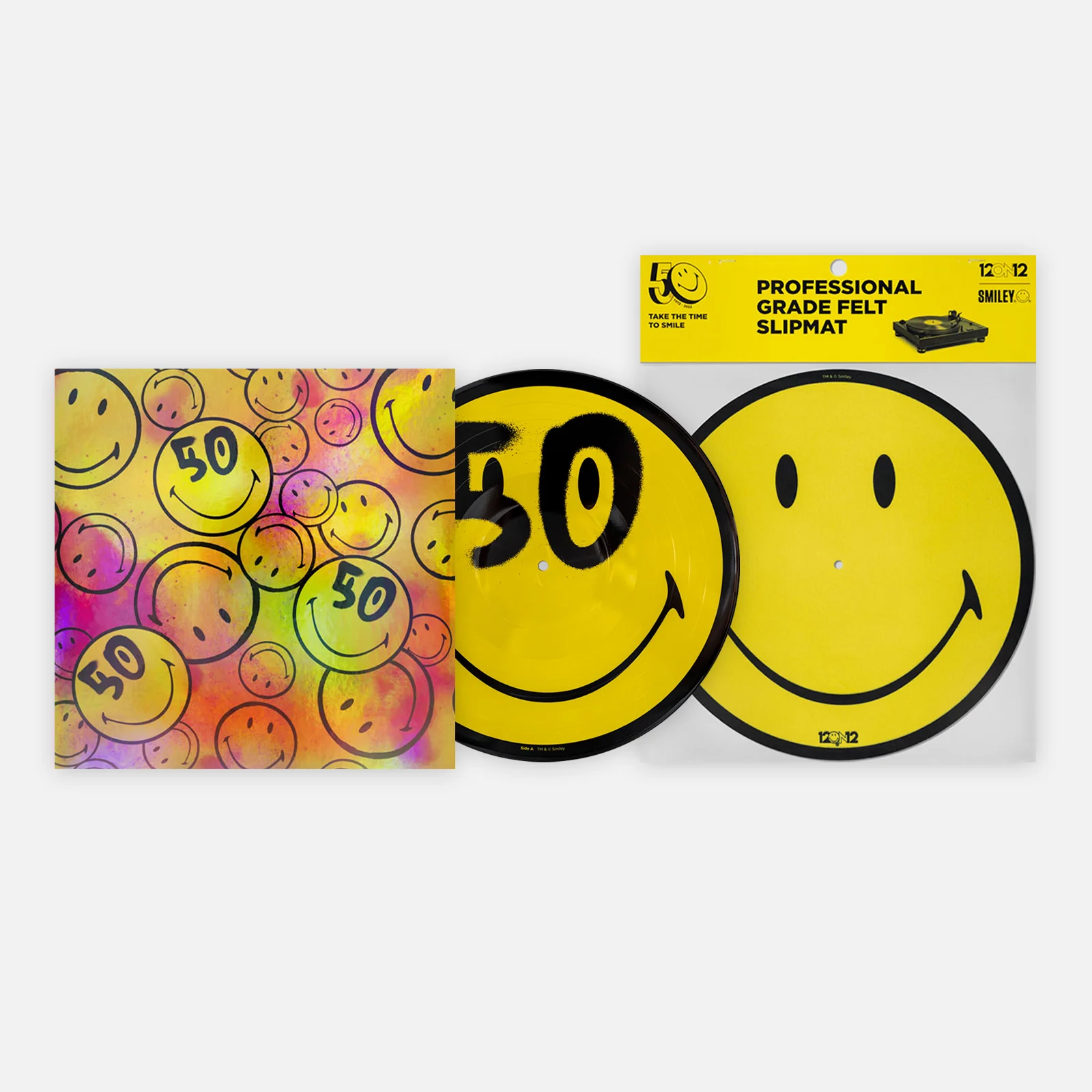 12on12 Smiley庐 50th Anniversary Picture Disc + Slipmat
