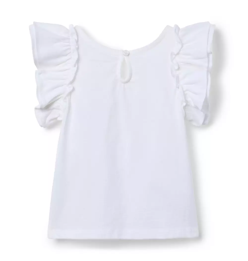 Beach Umbrella Ruffle Sleeve Tee