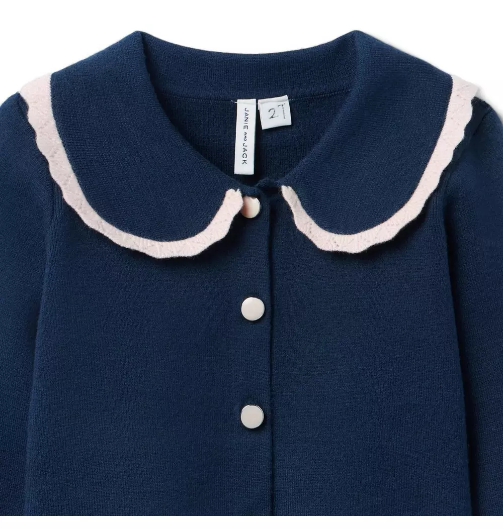 Crochet Collar Cardigan