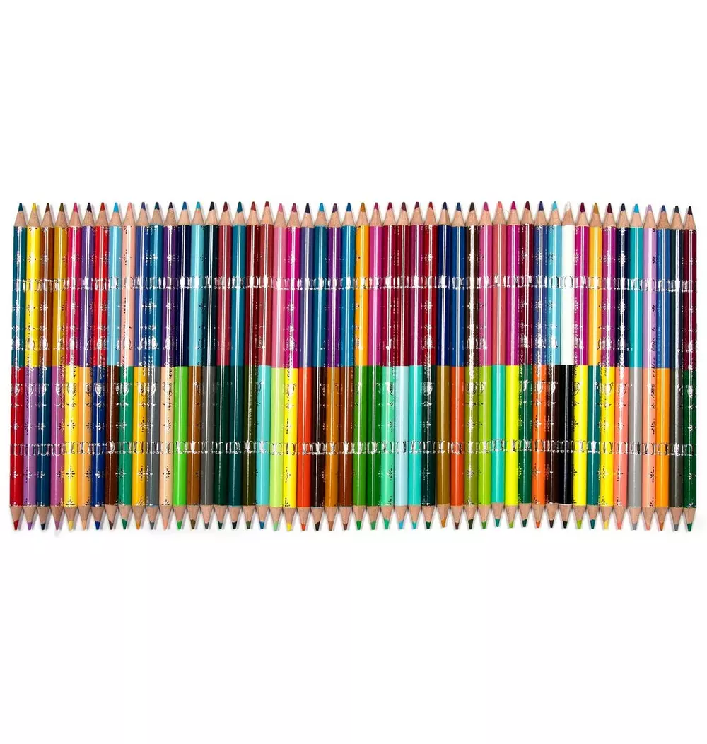 100 Colors: 50 Double-Sided Color Pencils