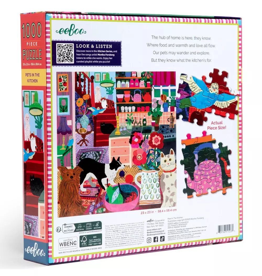 Pets in the Kitchen - 1000 Piece Puzzle