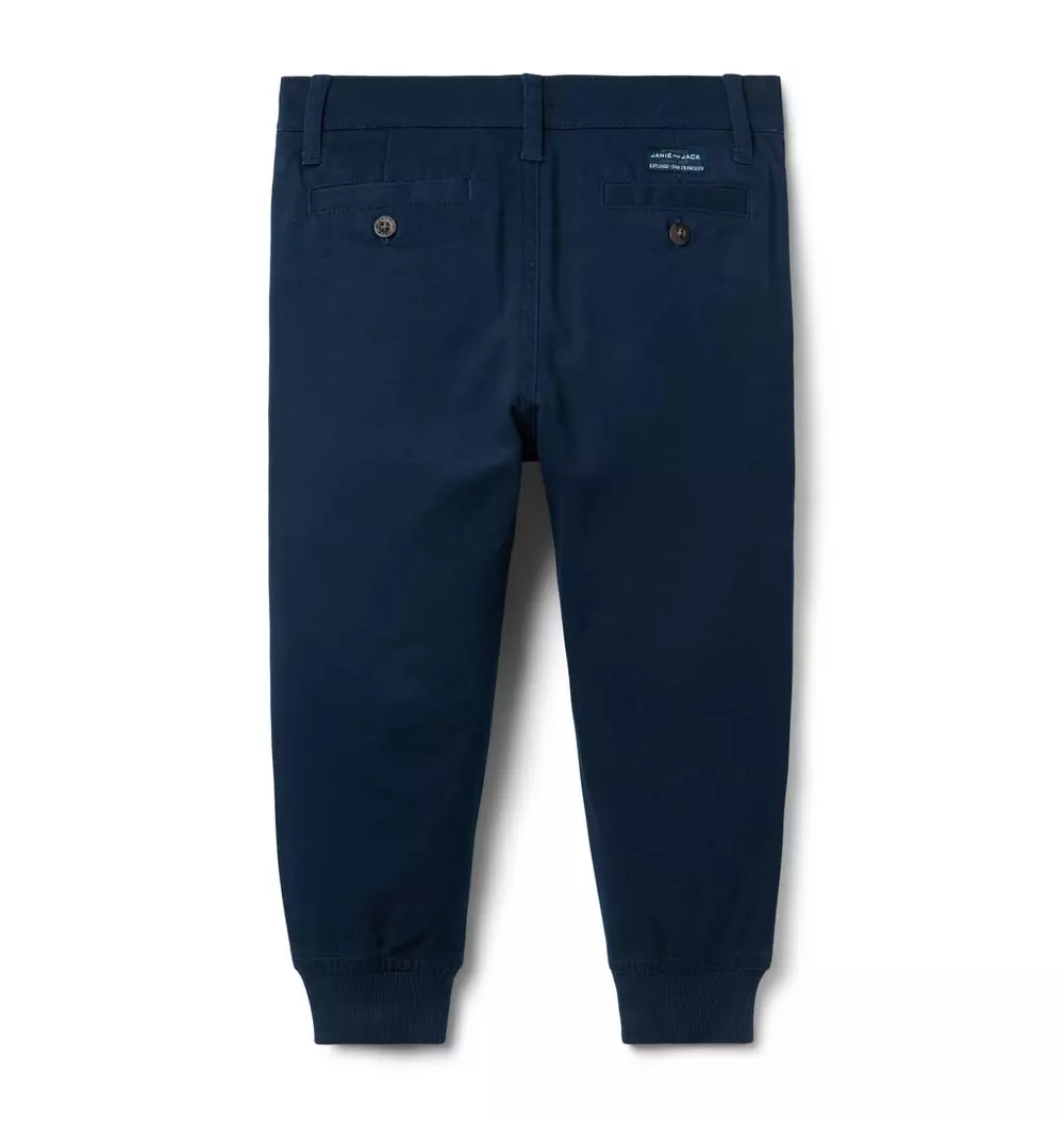 The Button Twill Jogger