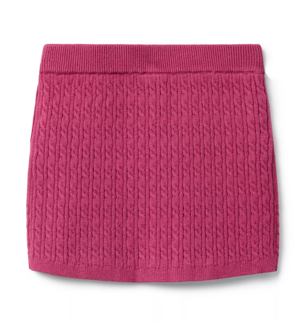 Cable Knit Sweater Skirt