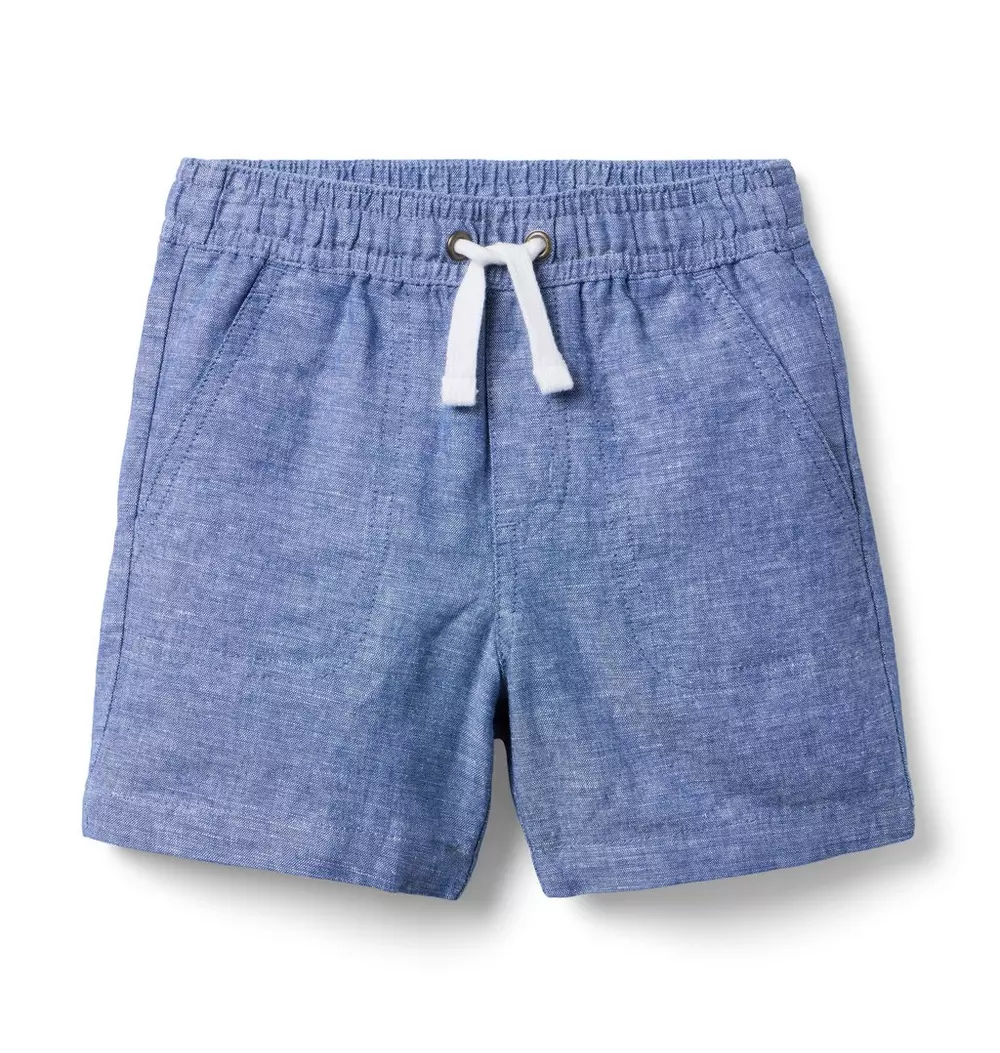 Linen-Cotton Pull-On Short