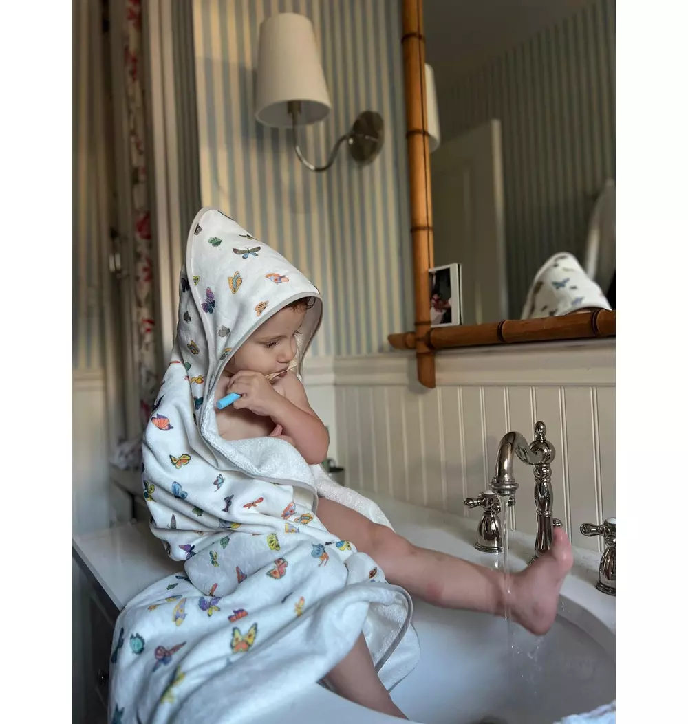 Madame Butterfly Hooded Bath Towel
