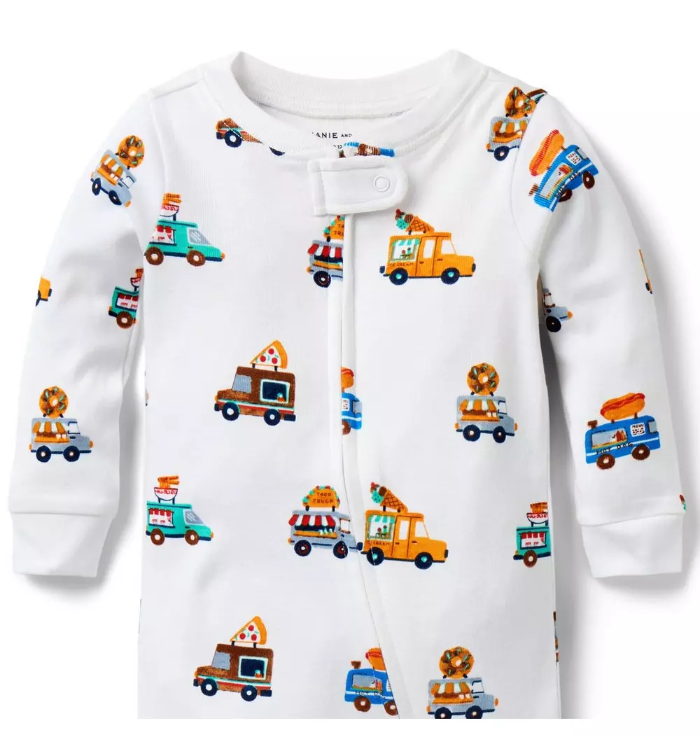 Baby Good Night Footed Pajama In Food Truck