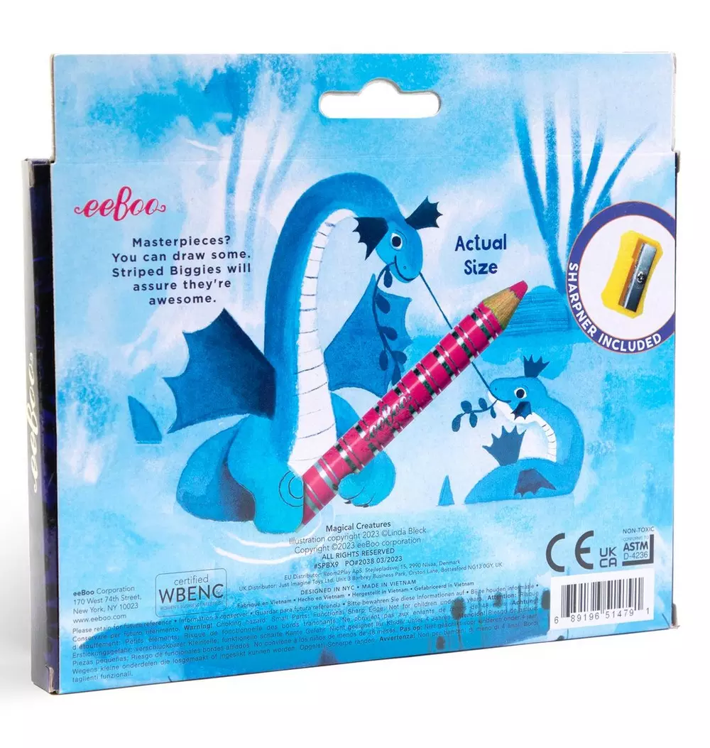 Biggies Color Pencils: Magical Creatures - 12pc