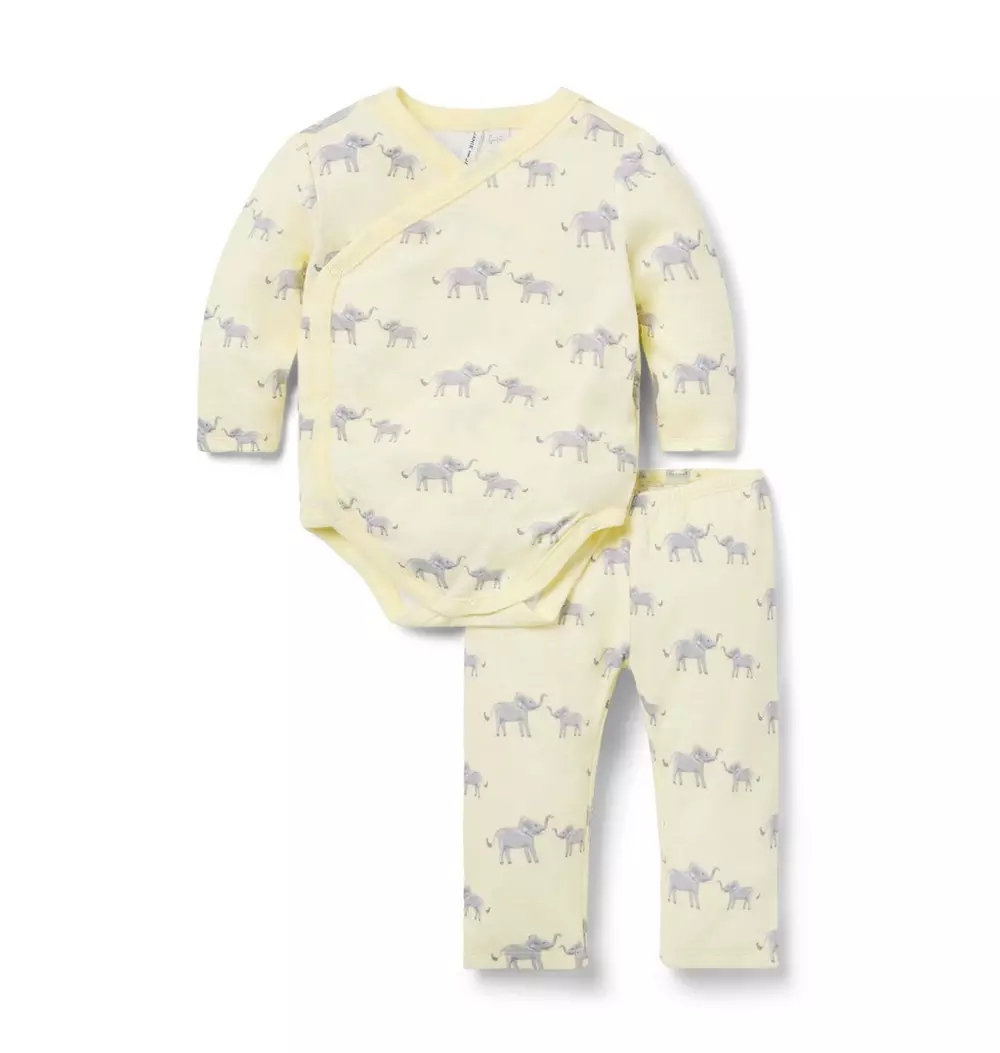 Baby Elephant Wrap Matching Set