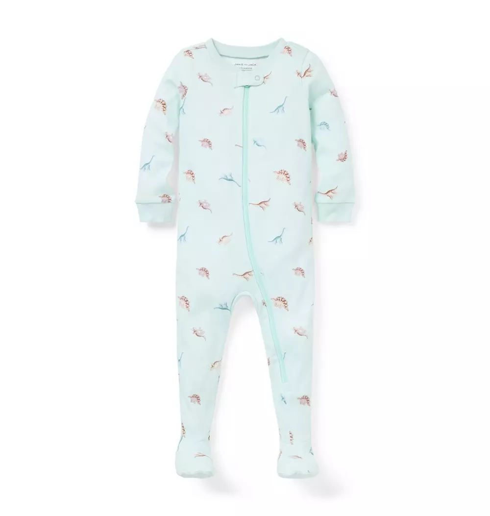 Baby Good Night Footed Pajama In Dinosaur