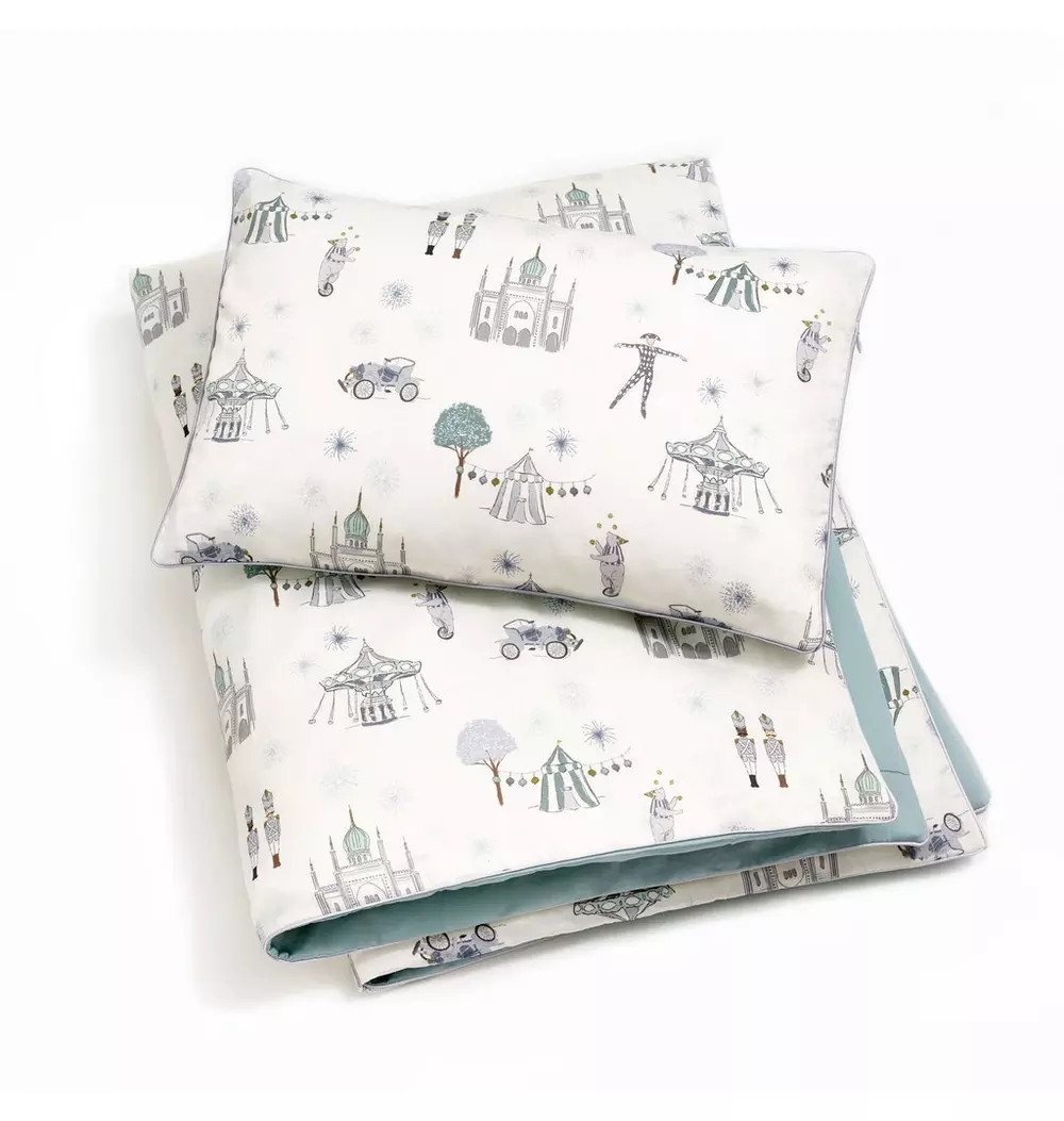 Adventures in Wonderland Toddler Duvet Set - Aqua
