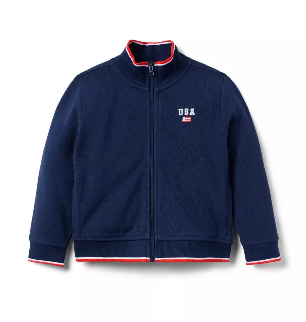 Embroidered USA Pique Jacket