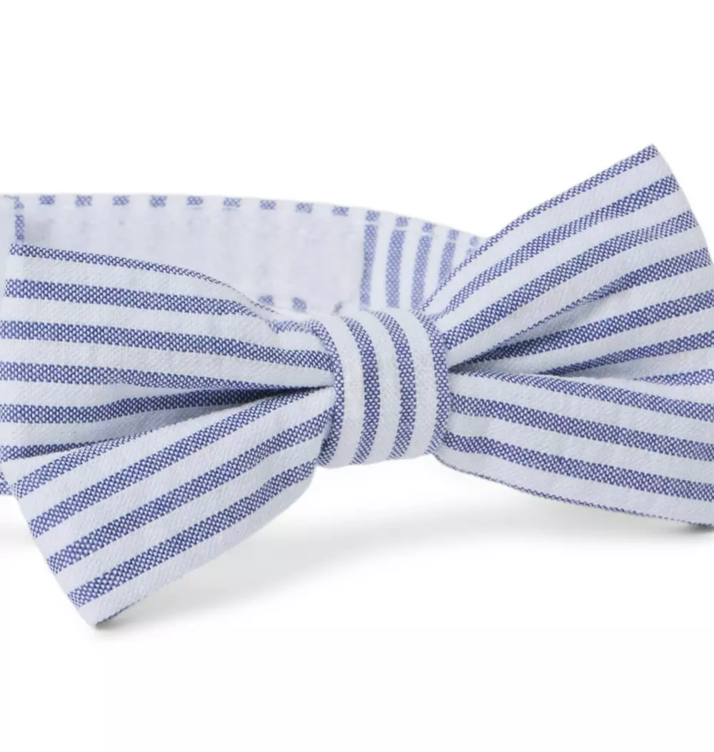 Striped Seersucker Bowtie