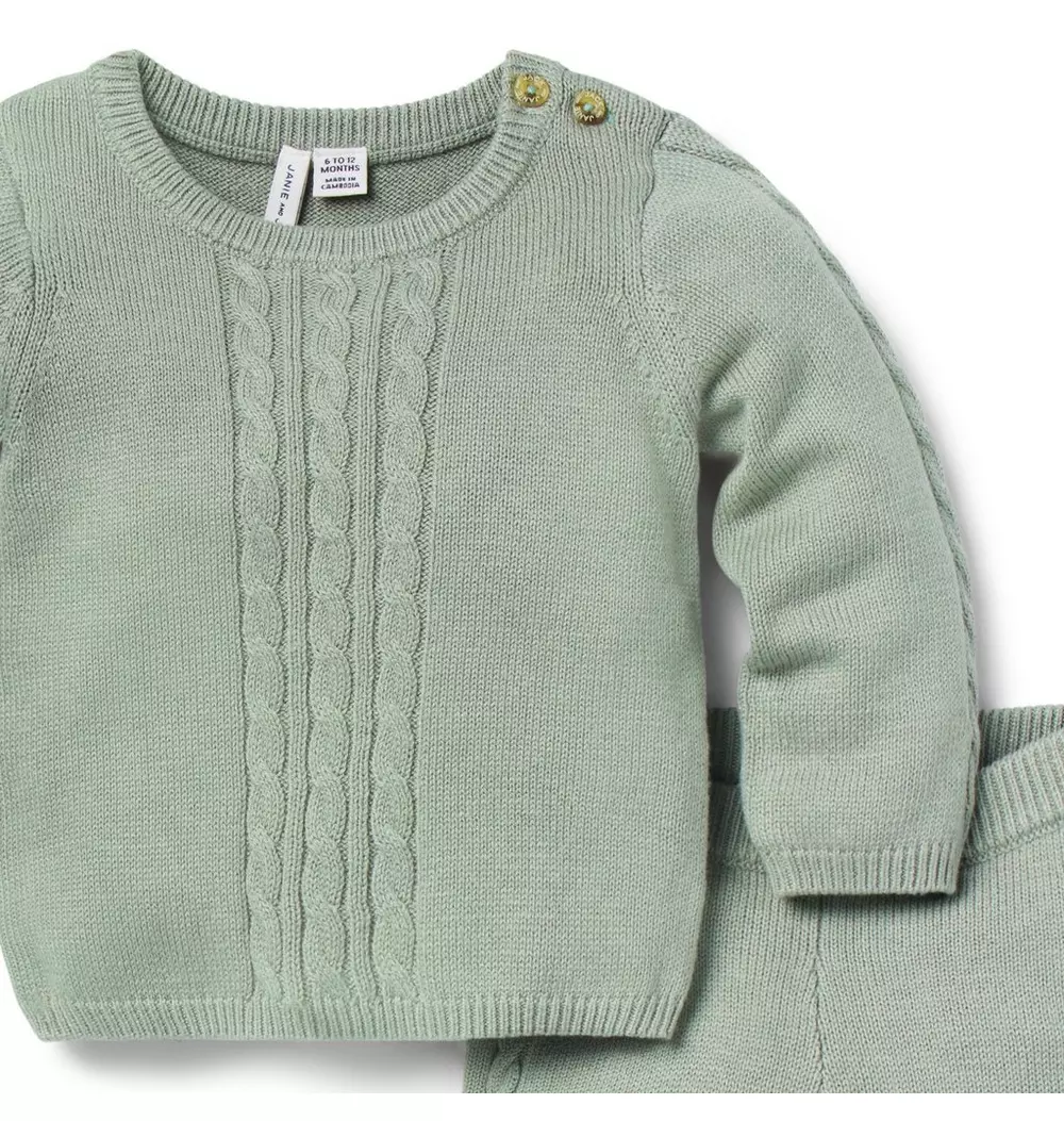 Baby Cable Knit Matching Set