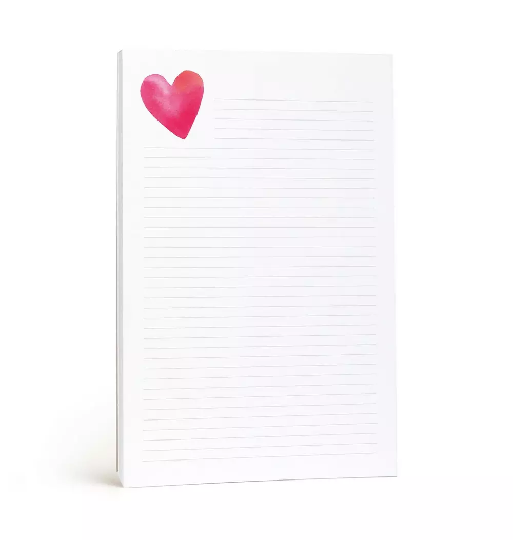 Heart Lined Notepad