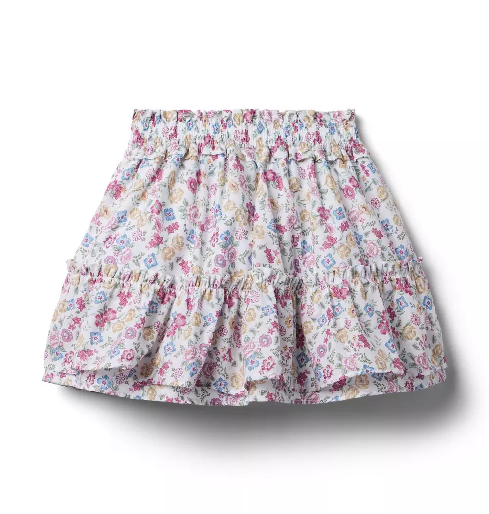 Ditsy Floral Tiered Smocked Skirt