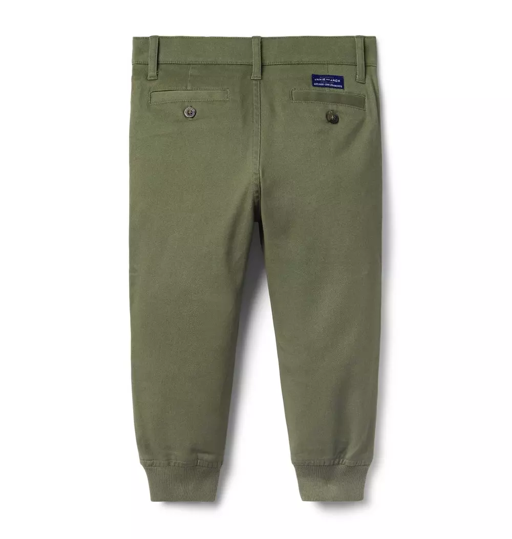 The Button Twill Jogger