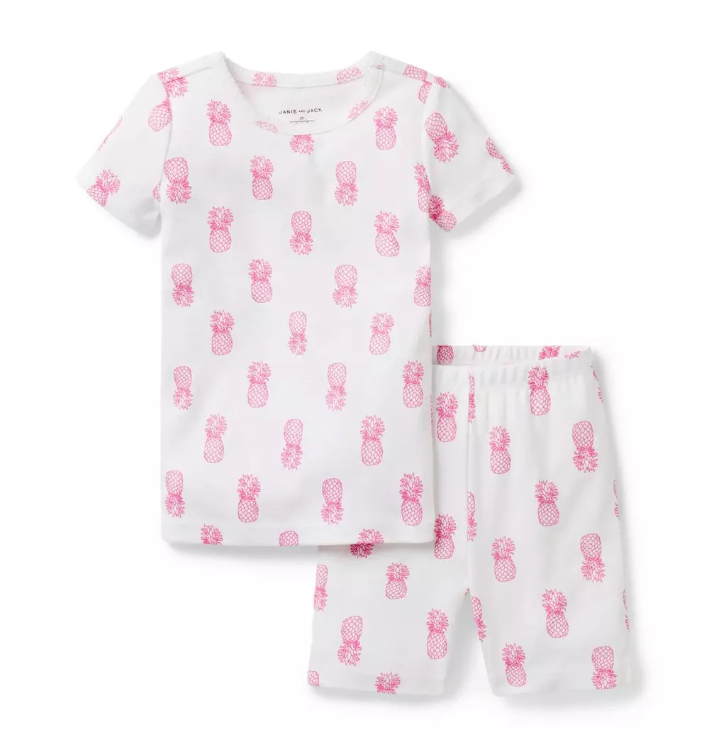 Good Night Short Pajama In Pineapple