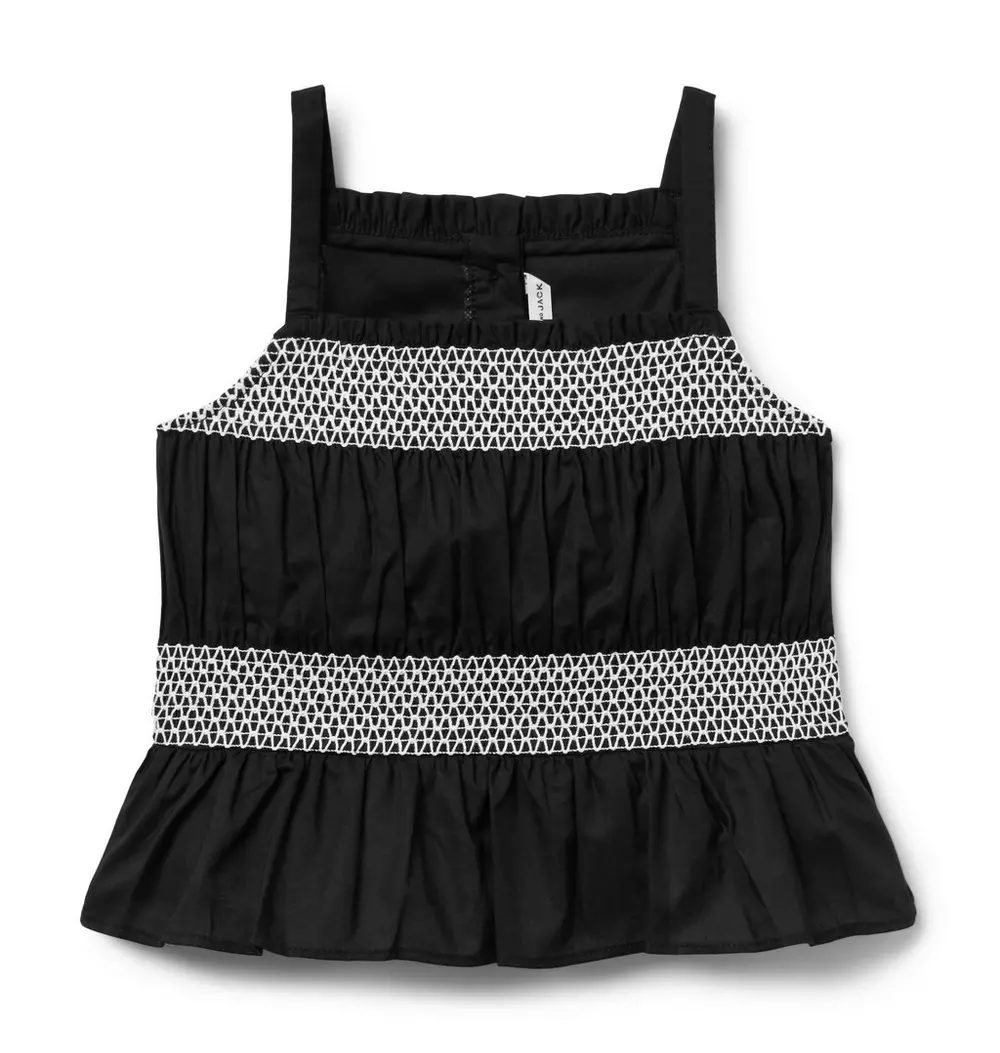 Smocked Ruffle Hem Top