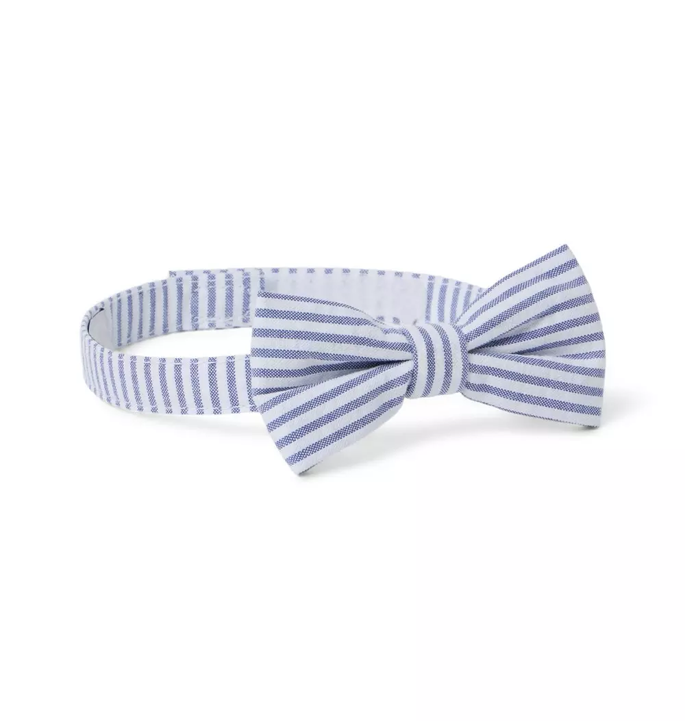 Striped Seersucker Bowtie