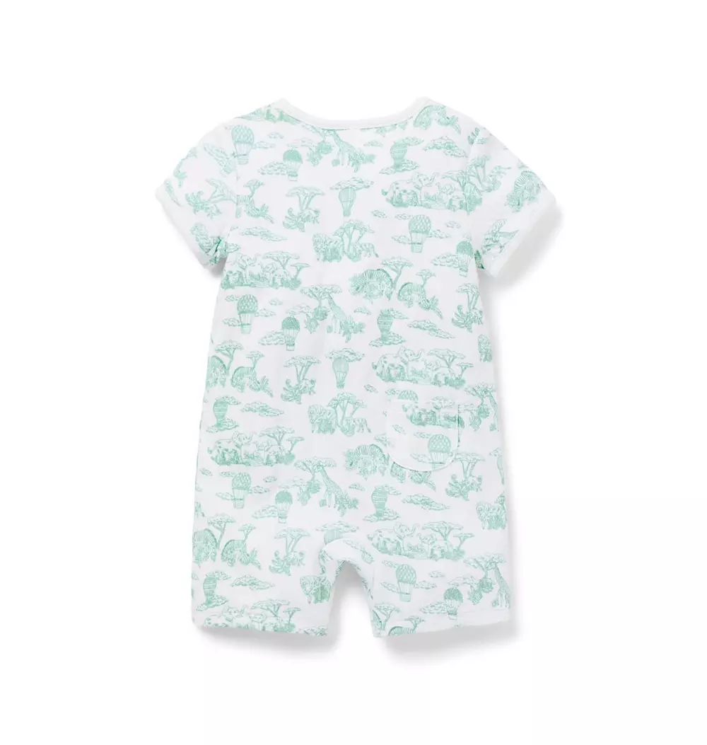 Baby Safari Toile Romper