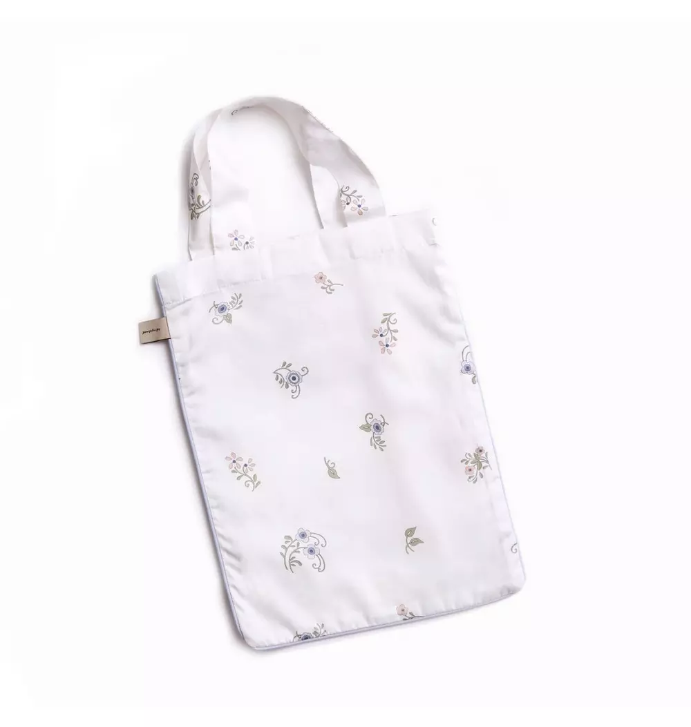 Fleur + Stripe Crib Sheet - Ivory