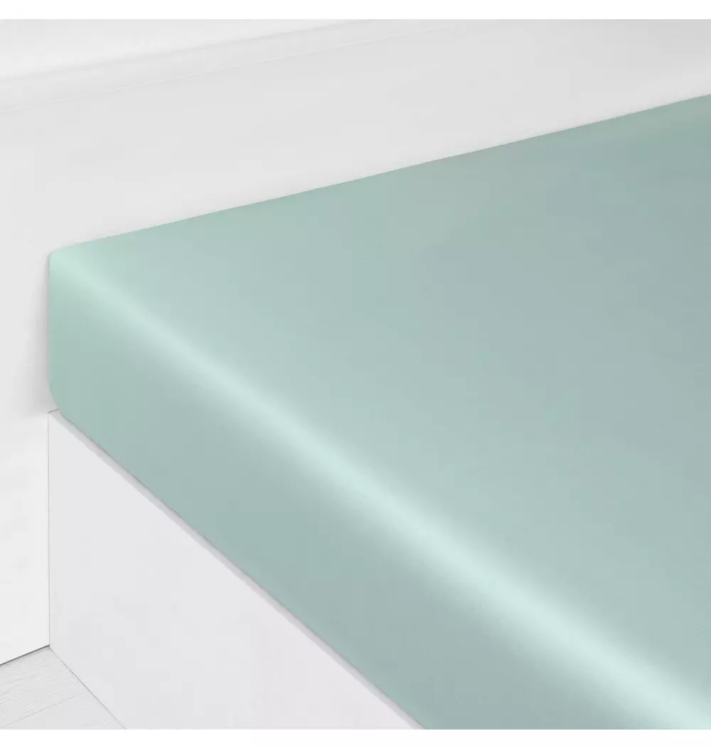 Solid Fitted Twin Sheet - Aqua