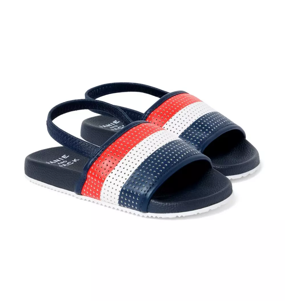 Striped Perforated Pool Slide