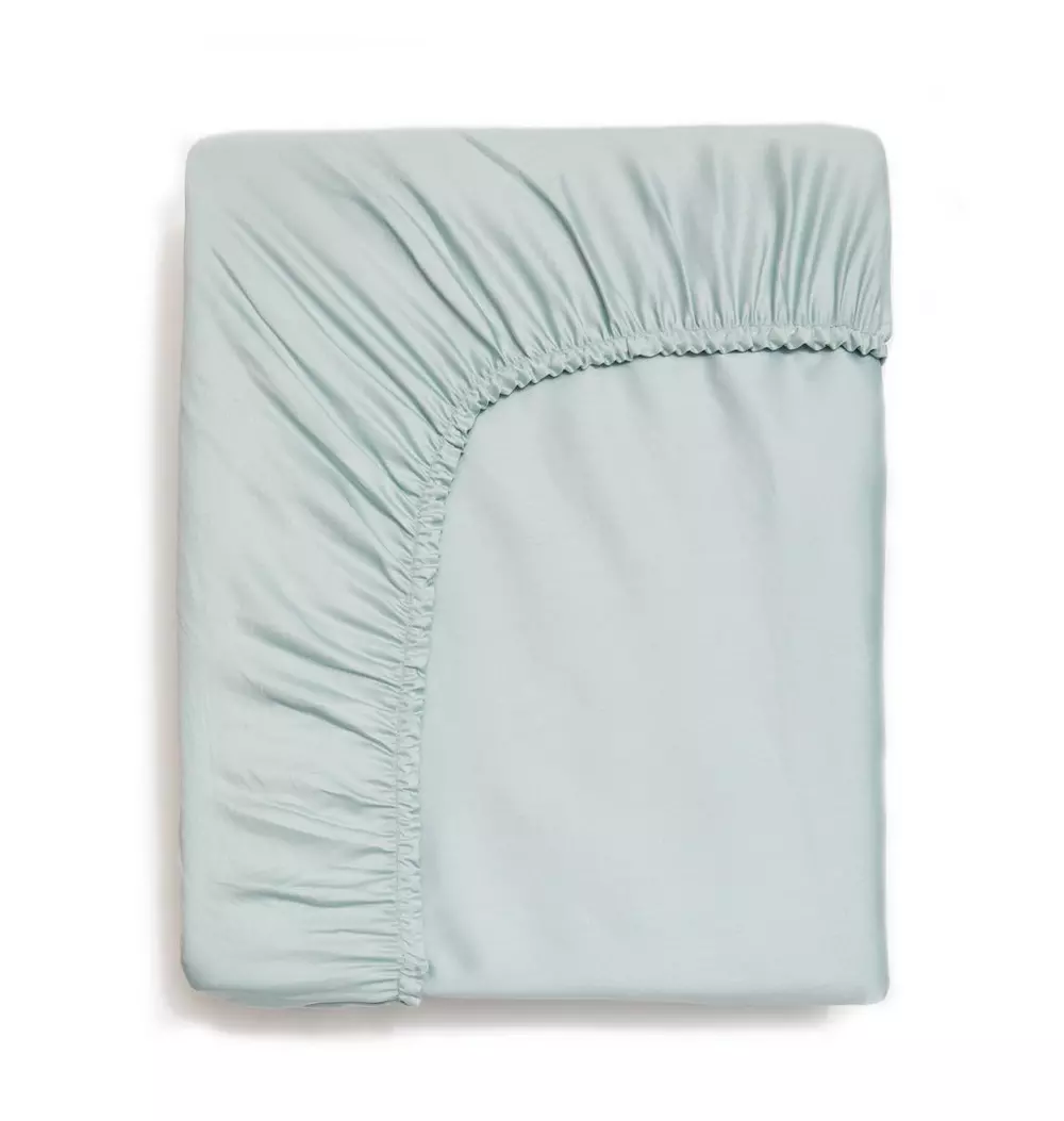 Solid Fitted Twin Sheet - Aqua