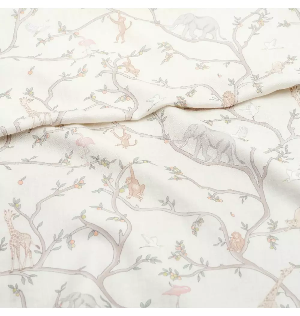 Animal Parade Swaddle - Ivory