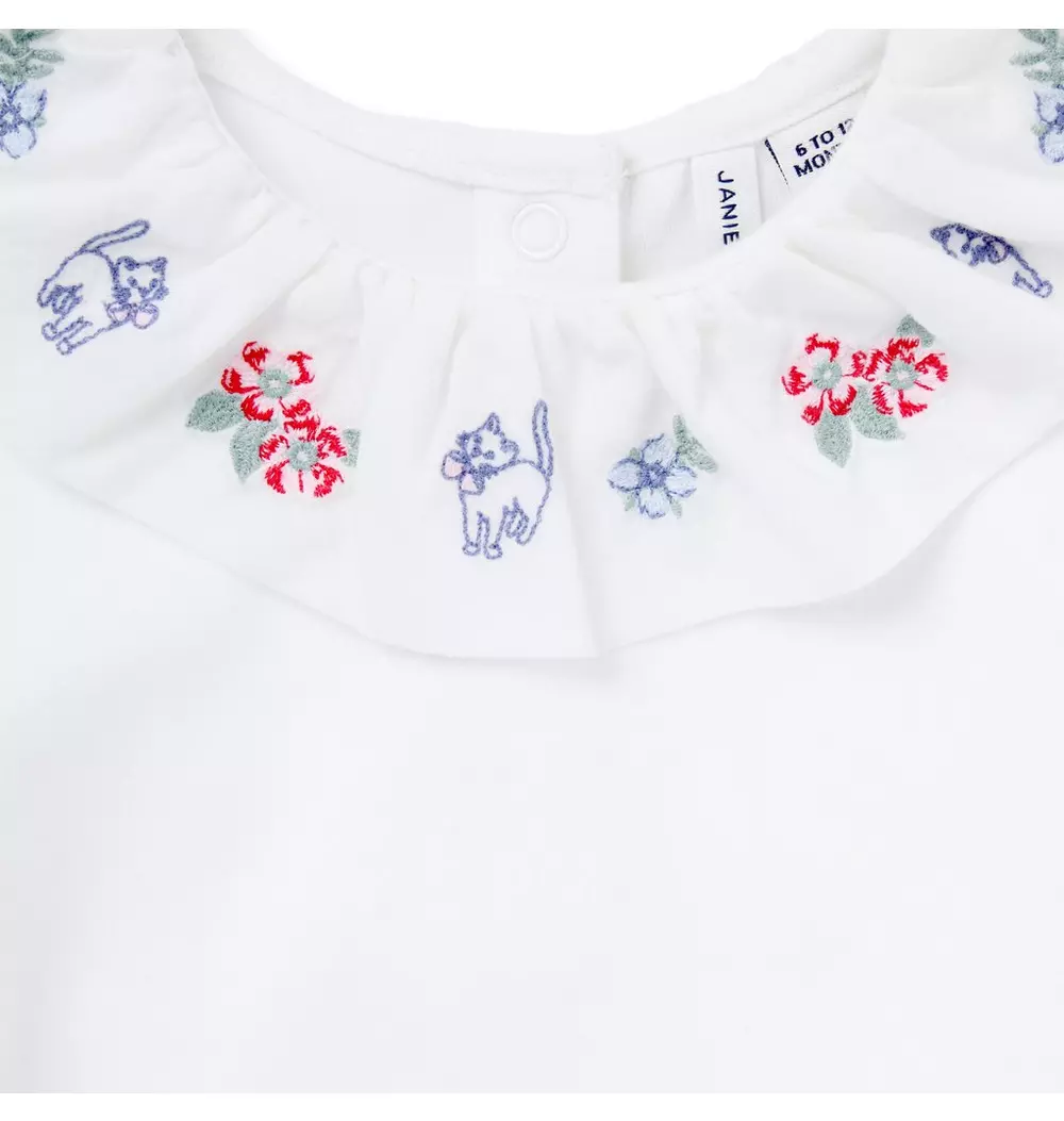 Baby Kitten Ruffle Collar Bodysuit