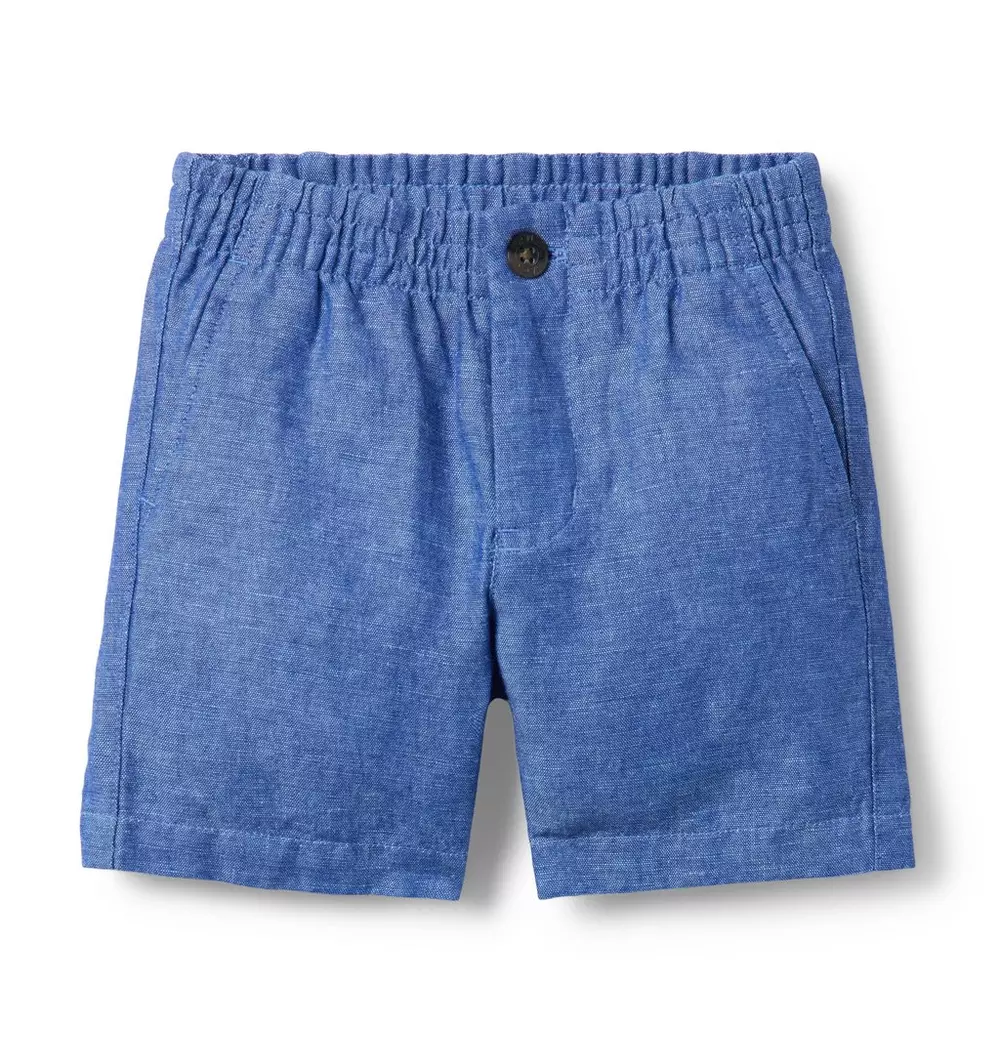 Linen-Cotton Pull-On Short