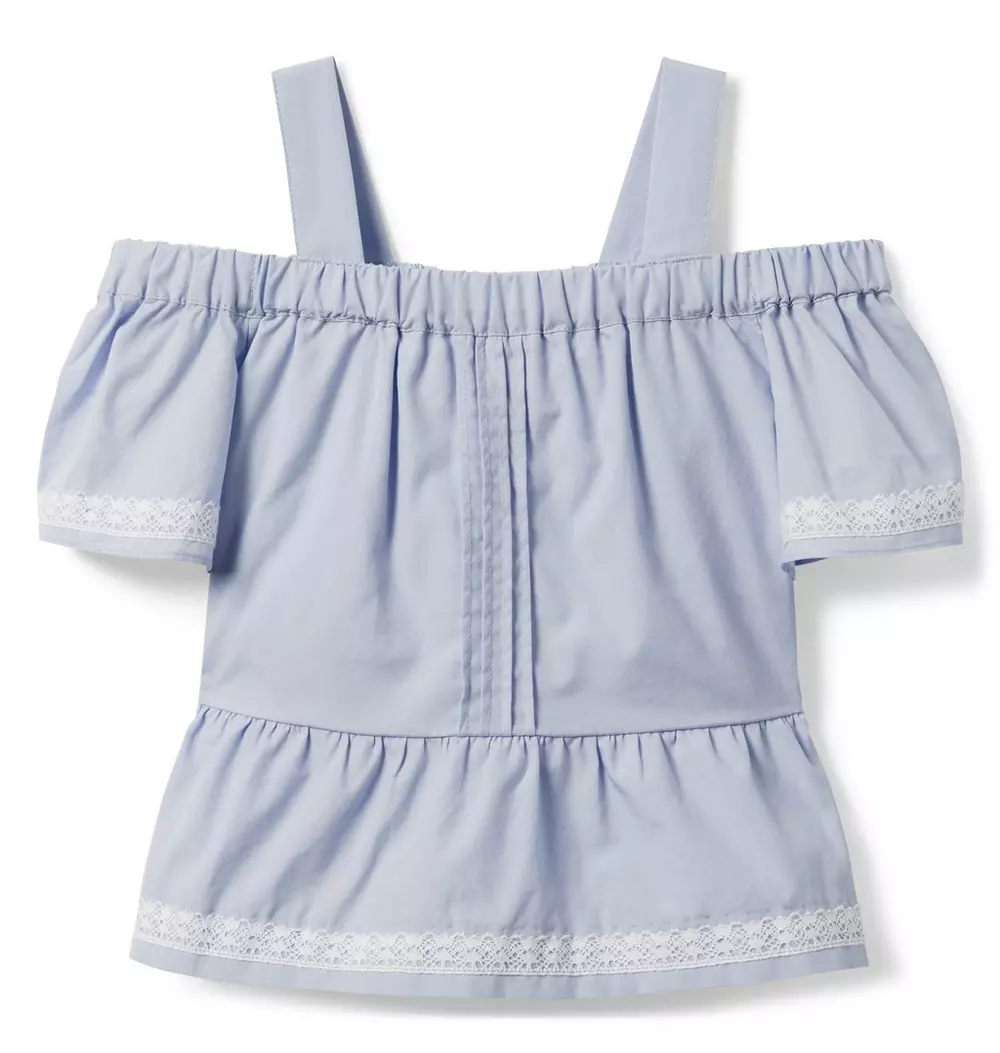 Cold-Shoulder Peplum Top