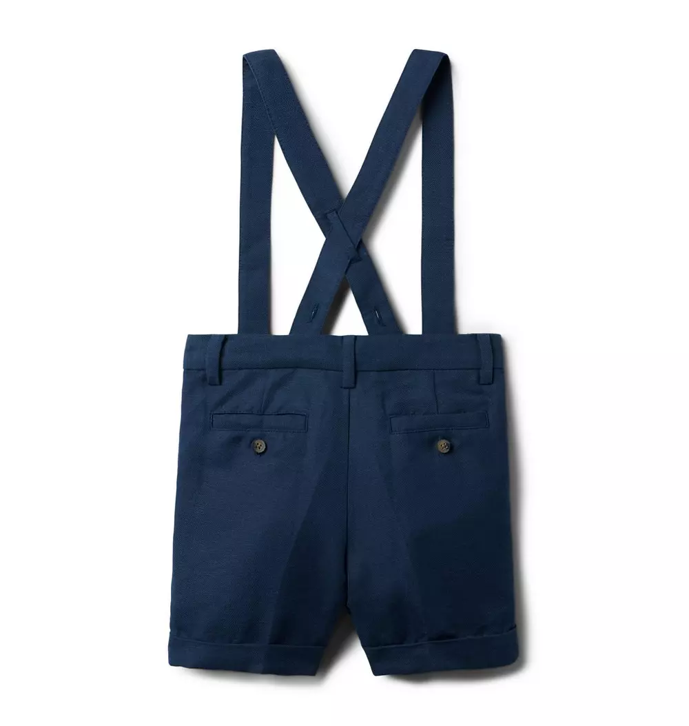 Linen-Cotton Suspender Short