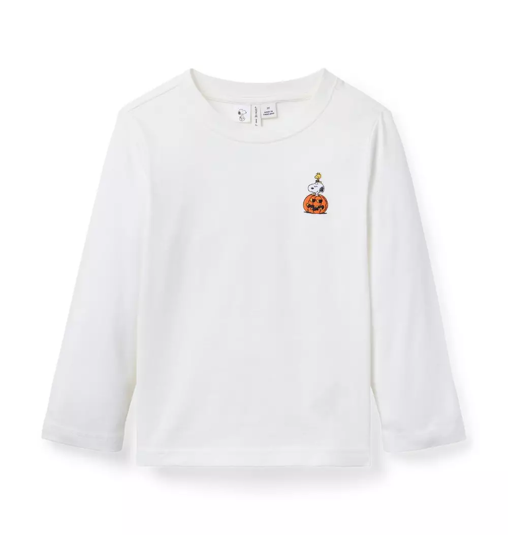 Peanuts Snoopy Pumpkin Embroidered Tee