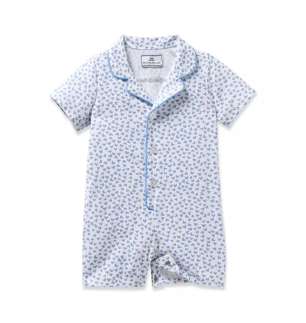 Infants Classic Romper in Bluehearts