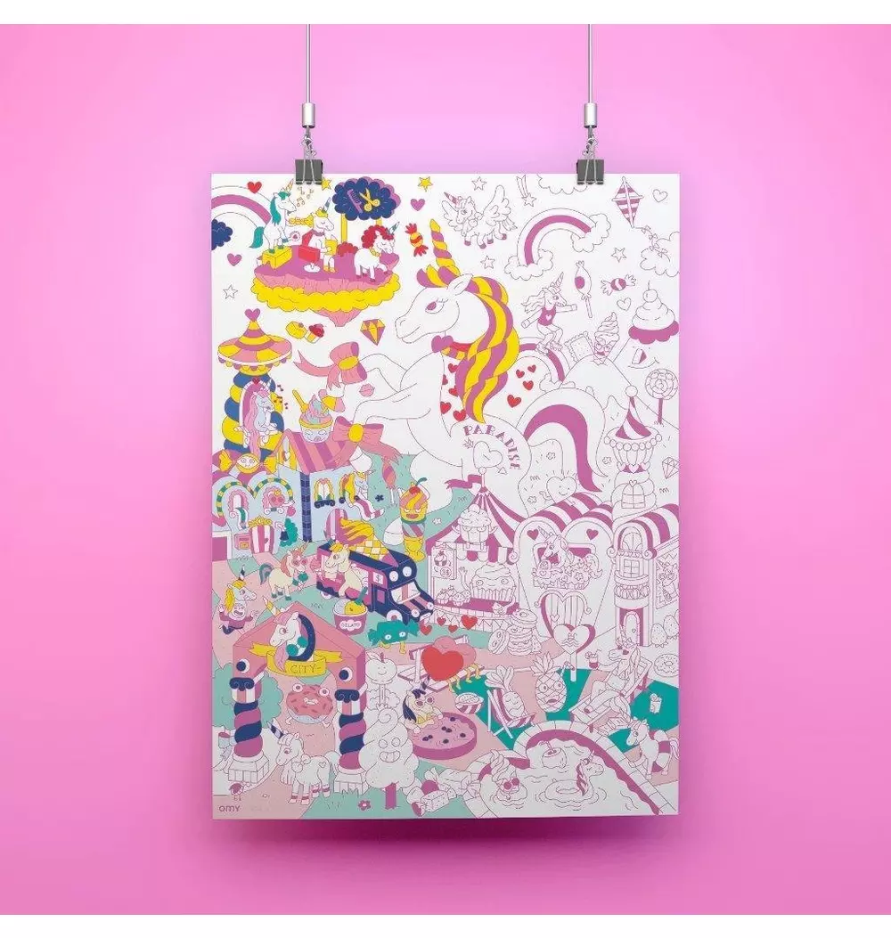 Giant Coloring Poster Unicorn