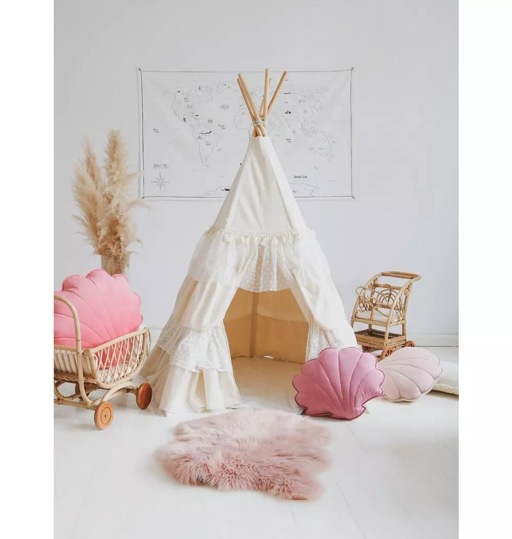 “Shabby Chic” Teepee Tent with Frills