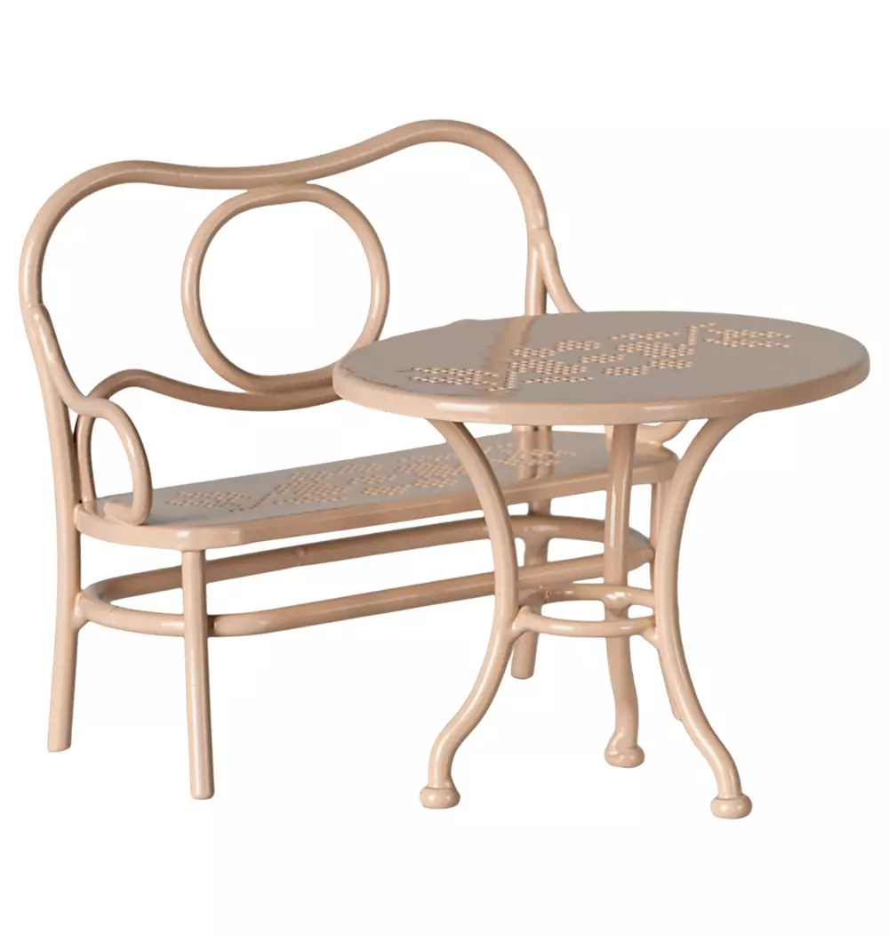 Café set, Mouse, Big - Pale pink