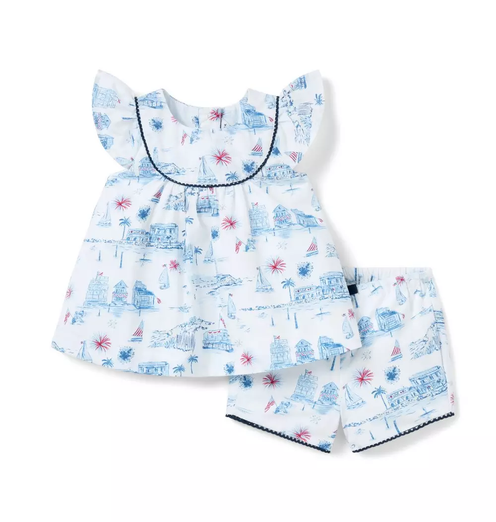 Baby Americana Toile Matching Set