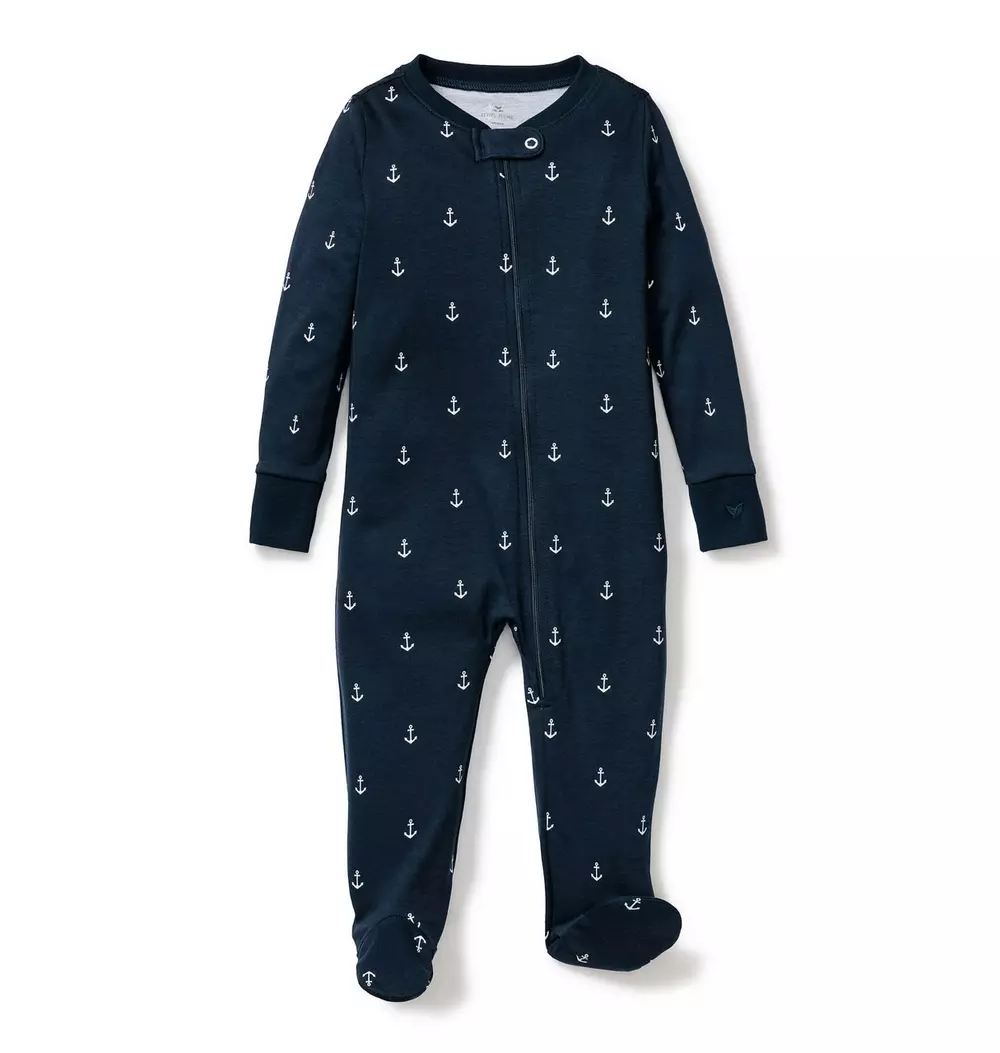 Baby's Pima Romper in Portsmouth Anchors