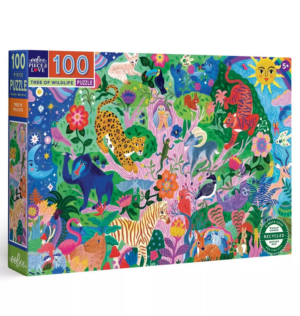100 Piece Puzzle: Tree of Wildlife