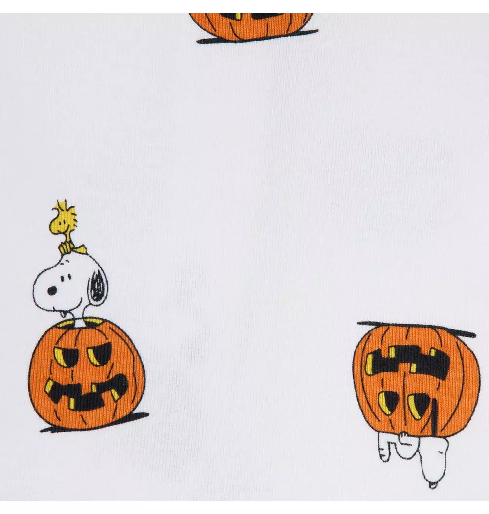 Baby Good Night Footed Pajama In Peanuts Halloween Pumpkin