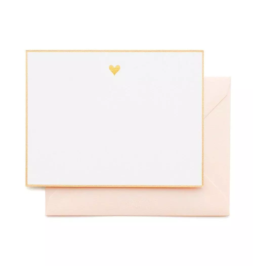 Gold Heart Note Set (6 Cards)