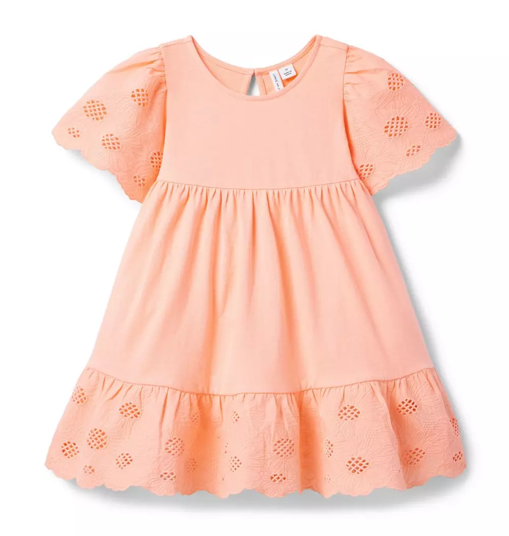 Embroidered Floral Tiered Dress