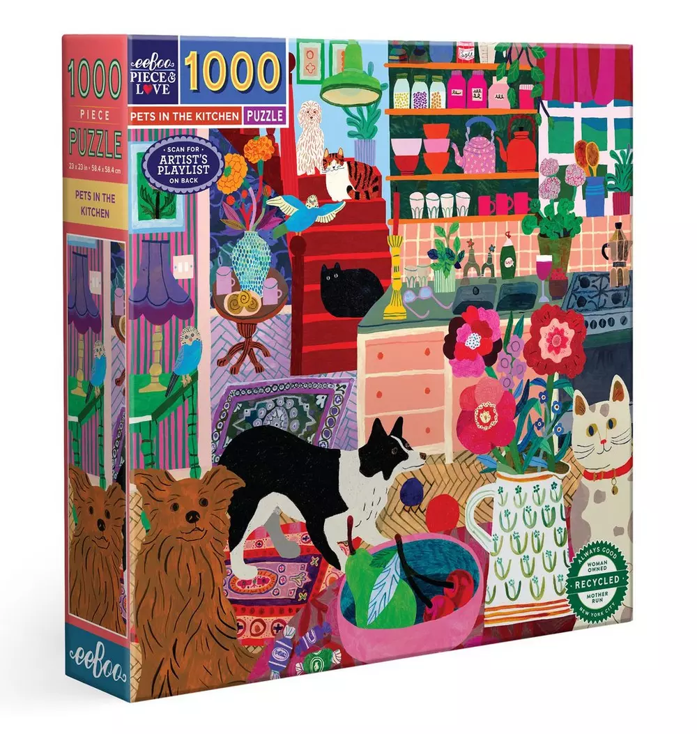 Pets in the Kitchen - 1000 Piece Puzzle