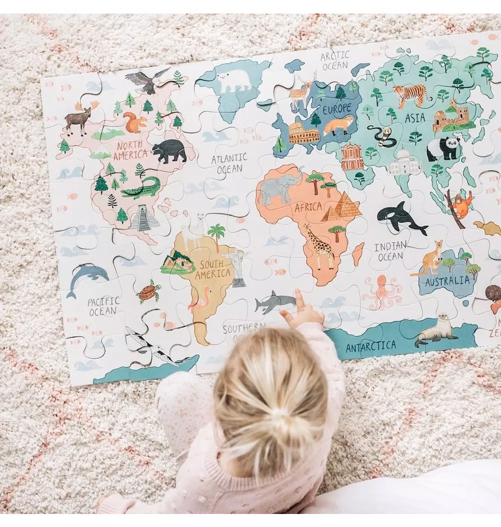 World Map Floor Puzzle