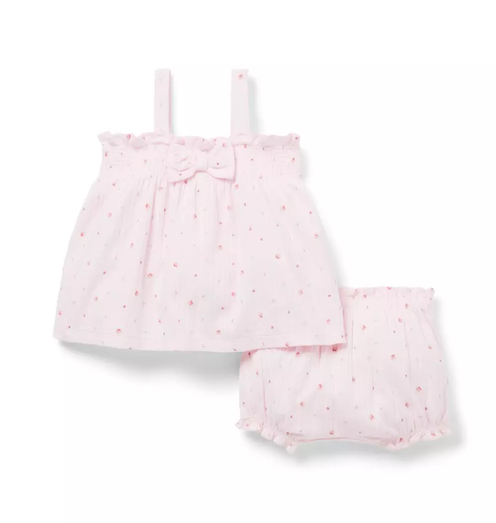 Baby Floral Pointelle Matching Set